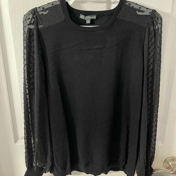Andrianna Papell womens Black long sleeve top m - Picture 1 of 4